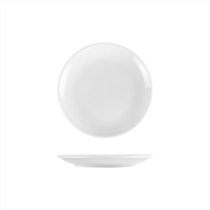 Turgla Porcelain Delta-Coupe dia.8.25" Round White Porcelain Plate (Set of 12) (EO21DU00)