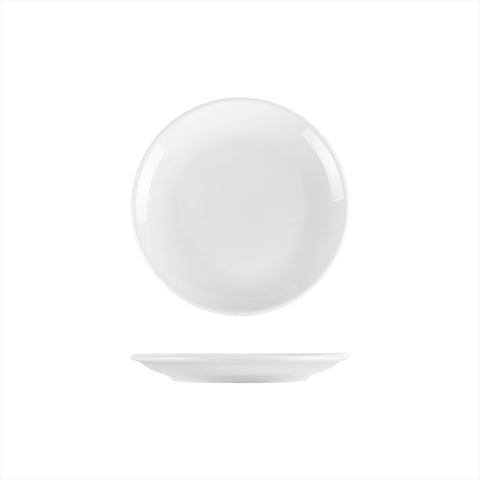 Turgla Porcelain Delta-Coupe dia.8.25" Round White Porcelain Plate (Set of 12) (EO21DU00)