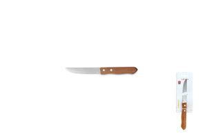 Comas Ash Wood Handle 0.9mm Small Blade Steak Knife 2 Blister Basic Knives Stainless Steel Silver(F02010a)