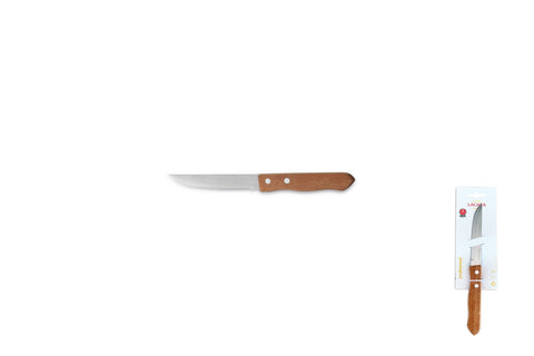 Comas Ash Wood Handle 0.9mm Small Blade Steak Knife 2 Blister Basic Knives Stainless Steel Silver(F02010a)