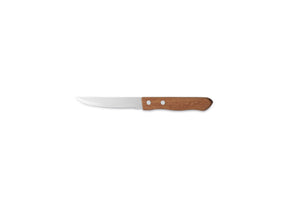 Comas Ash Wood Handle 0.9mm Laser Blade Steak Knife Blister Basic Knives Stainless Steel Silver/brown (F02012)