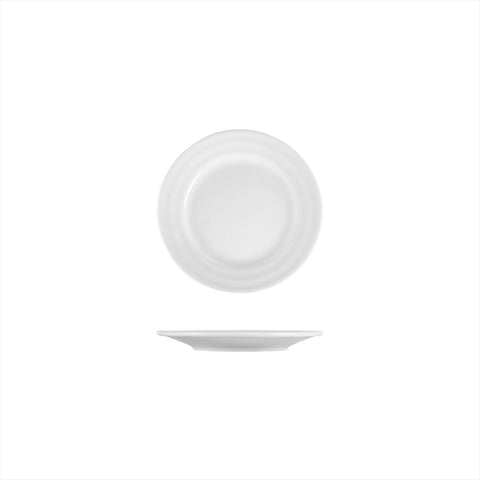 Turgla Porcelain Lizbon dia.6.25" Round White Porcelain Plate (Set of 12) (LIZ16DU00)