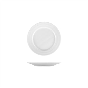 Turgla Porcelain Lizbon dia.7" Round White Porcelain Plate (Set of 12) (LIZ18DU00)