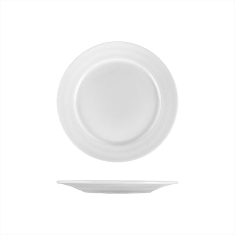 Turgla Porcelain Lizbon dia.9.25" Round White Porcelain Plate (Set of 12) (LIZ24DU00)