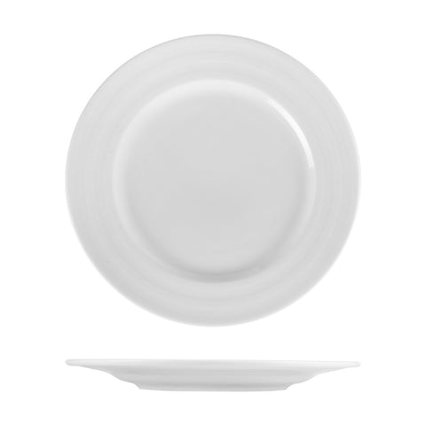 Turgla Porcelain Lizbon dia.12.5" Round White Porcelain Plate (Set of 6) (LIZ32DU00)