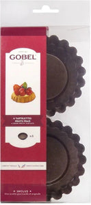 Louis Tellier Gobel Discontinued - Set Of 6 Fresh Fruit Fluted Tartelet Moulds 4'' (295790)