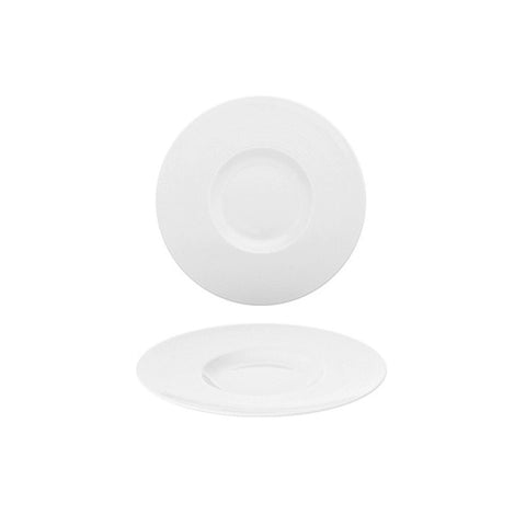 Turgla Porcelain Madrid dia.11.25" Round White Porcelain Plate (Set of 6) (MDR29GDU00)