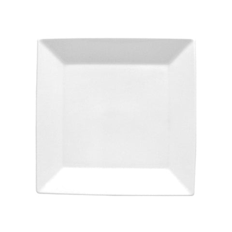 Turgla Porcelain Merid 10.5" x 10.5" Square White Porcelain Plate (Set of 6) (MER37DU00)