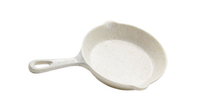 Adrier White Marble Small Round Pan - 17 Cm Ø X 3.6 Cm High With 25.5 Cm Handle (MLP1725-MWH)