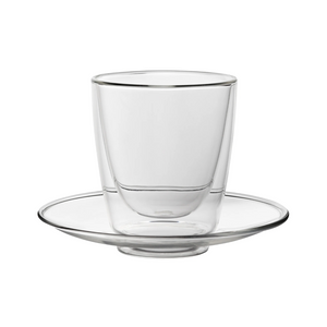 Hospitality Brands Double Walled Cappucino w/ Saucer (Pack of 6) HG90044-006