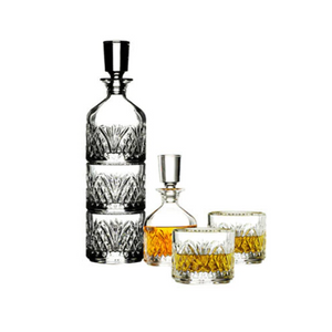 Hospitality Brands Majesty 3pc Stacking Decanter set Rocks (Pack of 4) HGS25560-004