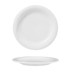 Turgla Porcelain X-tanbul dia.8.25" Round White Porcelain Plate (Set of 12) (XT21DU00)