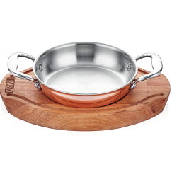 ABM Multi Metal Copper Induction Round Dish 20cm + Trivet (A 103YS 20A)