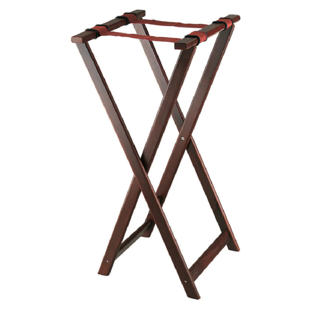 Browne Tall Wood Folding Tray Stand, W/Center Bar Support, 17x16.3x32.5", Mahogony (575694)