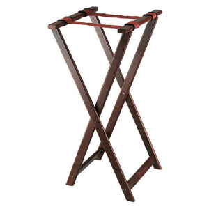 Browne Tall Wood Folding Tray Stand, W/Center Bar Support, 17x16.3x32.5", Mahogony (575694)