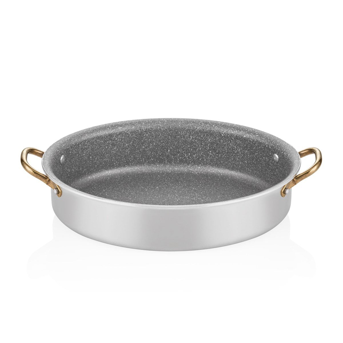 ABM Alum Granite Oval Casserole 28*21*7cm (A 117OS 28D) - iFoodservice Online