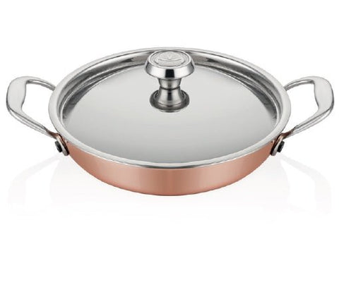 ABM Elite Multi Metal Copper Round 20cmDish +Lid (A 102YS 20K) - iFoodservice Online