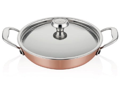 ABM Elite Multi Metal Copper Round Dish 18cm + Lid (A 102YS 18K) - iFoodservice Online