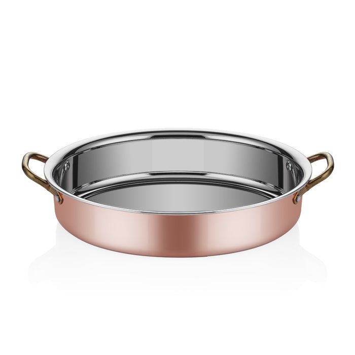 ABM Multi Metal Copper Oval deep Casserole 25x17x6CM(A 101OC 25) - iFoodservice Online