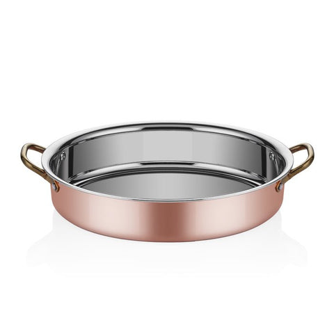 ABM Multi Metal Copper Oval Deep Dish 28x21x6CM (A 101OC 28) - iFoodservice Online