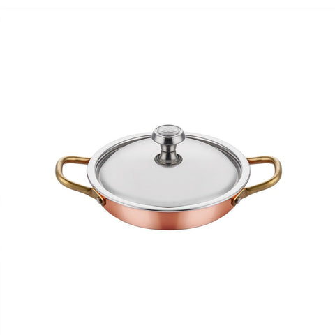 ABM Multi Metal Copper Round Dish + Lid 12cm(A 101YS 12K) - iFoodservice Online