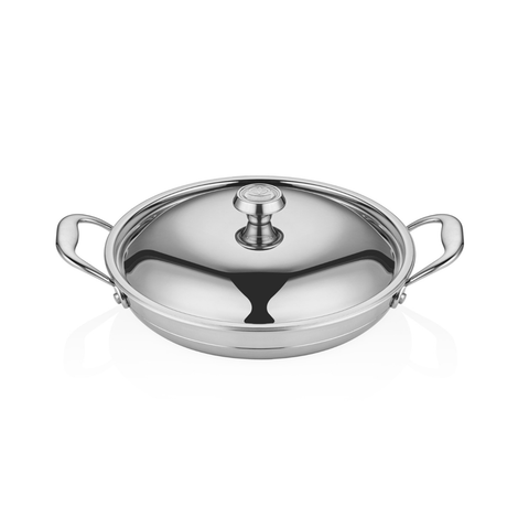 ABM Multi Metal Steel Round Dish 20cm + Lid (A 104YS 20K) - iFoodservice Online