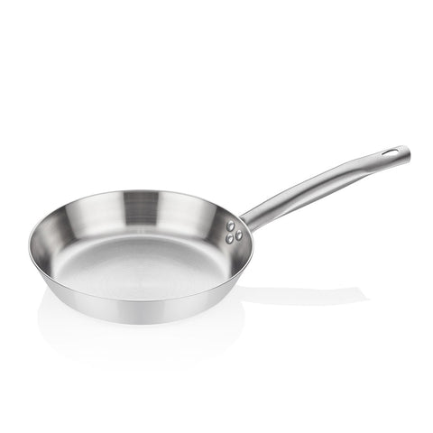 ABM Multi Metal Steel Round Frying Pan 24cm (A 104KT 24) - iFoodservice Online