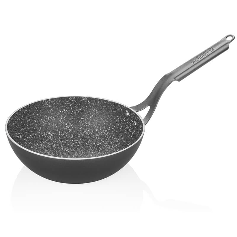 ABM Regal Granite Round Wok Pan 32cm (A 113WK 32) - iFoodservice Online