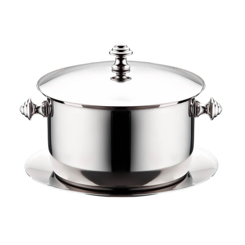 ABM Round Thermos Ice Bucket 15x9cm + plate (A 555 01) - iFoodservice Online