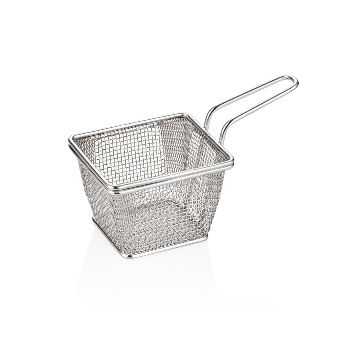 ABM Square Stainless Steel With Mesh Mini Chips Basket 10x8x7cm (A 006 02) - iFoodservice Online