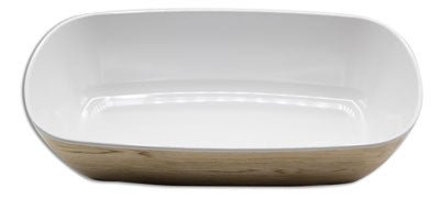 Adrier Madera/blanco Rectangular Salad Bowl GN 1/3 - 32.3 X 16.5 X 8.3 Cm (TTRB3217 - WW) - iFoodservice Online