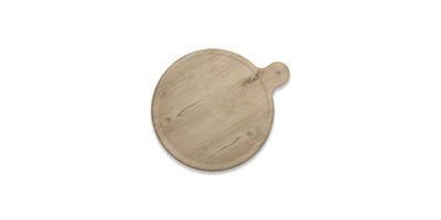 Adrier Madera/blanco Round Plate With Handle - 30 Cm (TTPP1212 - WW) - iFoodservice Online