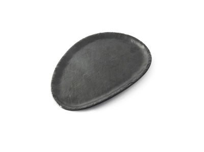 Adrier Matte Black Small Oval Plate - 25 X 15 X 1.5 Cm (ESP2515 - MBK) - iFoodservice Online