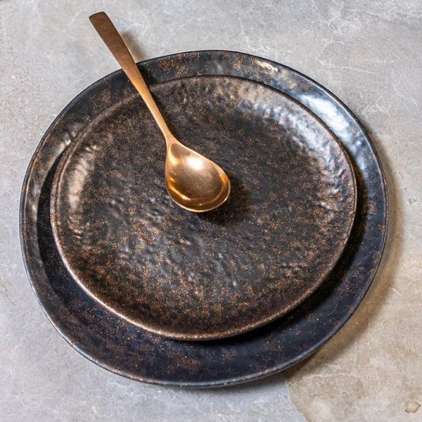 Adrier Orion Black Round plate - 25.3 cm Ø x 2 cm height (RPC253 - ORI) - iFoodservice Online