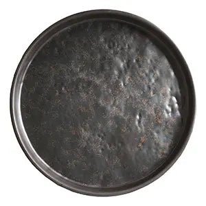 Adrier Orion Black Round plate w/straight edge - 30.5 cm Ø x 2.5 cm height (RPSE305 - ORI) - iFoodservice Online
