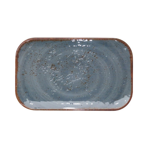 Adrier Salsa Summer Blue Rectangular plate - 26.5 x 16.2 cm (68 - GNMP14 - BLUSLS) - iFoodservice Online