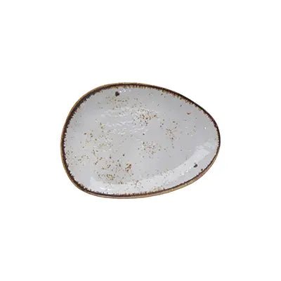 Adrier Salsa Winter White Egg shapped plate - 30 x 22 cm (68 - ESP3022 - WHTSLS) - iFoodservice Online