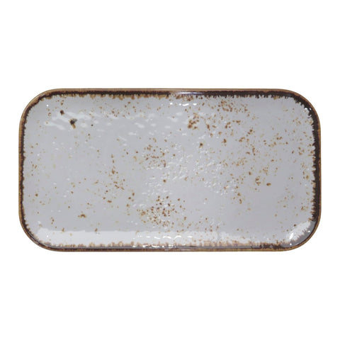 Adrier Salsa Winter White Rectangular plate - 32.5 x 17.5 cm (68 - GNMP13 - WHTSLS) - iFoodservice Online
