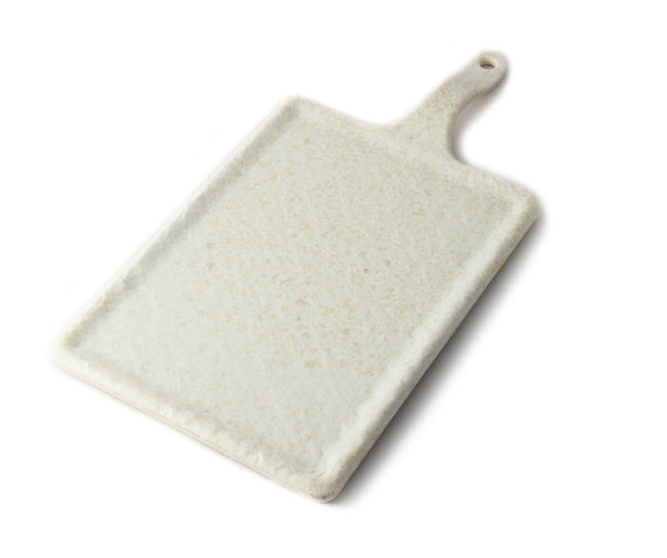 Adrier White Marble Large Rectangular Platter - 33 X 22 Cm + 12 Cm Handle (RCTPH3322 - MWH) - iFoodservice Online