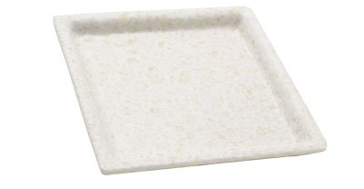 Adrier White Marble Large Square Plate - 17 X 17 X 2 Cm (SQP1717 - MWH) - iFoodservice Online