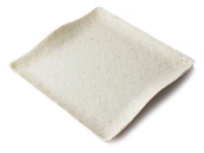 Adrier White Marble Wave Square Plate - 28 X 28 X 2.5 Cm (SQP2828 - MWH) - iFoodservice Online