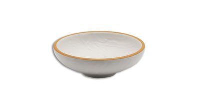 Adrier White With Orange Edge Small Bowl - 15 Ø Cm X 5 Cm High (TTRB15 - WO) - iFoodservice Online