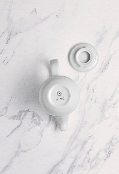 Ariane 11 5/6 Oz Vital Coupe - Warm White Porcelain Coffee Pot - 4/Case (AVCARN000061035) - iFoodservice Online