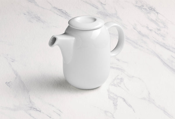 Ariane 11 5/6 Oz Vital Coupe - Warm White Porcelain Coffee Pot - 4/Case (AVCARN000061035) - iFoodservice Online