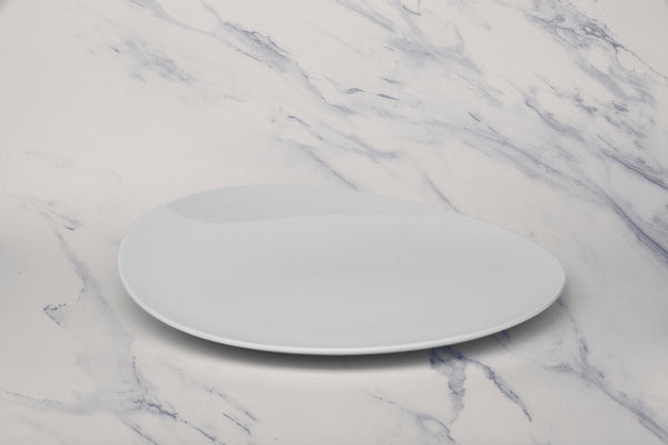 Ariane 12 1/5" Vital Coupe - Warm White Porcelain Elevated Plate - 6/Case (AVCARN000111031) - iFoodservice Online