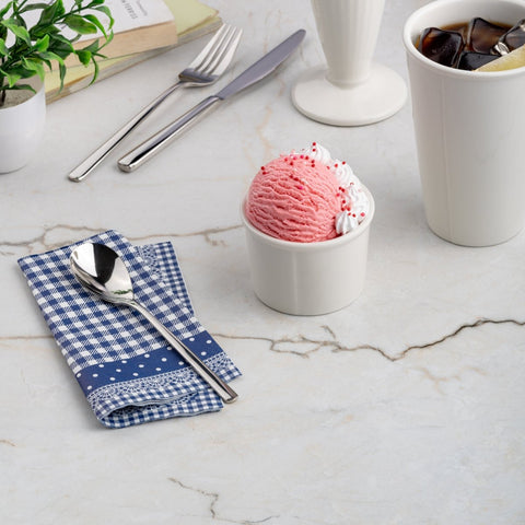 Ariane 2 5/7 Oz Slow Fast - Warm White Porcelain Ice Cream Cup - 12/Case (AOTARN000042008) - iFoodservice Online