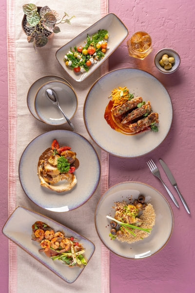 Ariane 5 1/2" Splash Beige Porcelain Coupe Bowl - 8/Case (AVCARN257022014) - iFoodservice Online