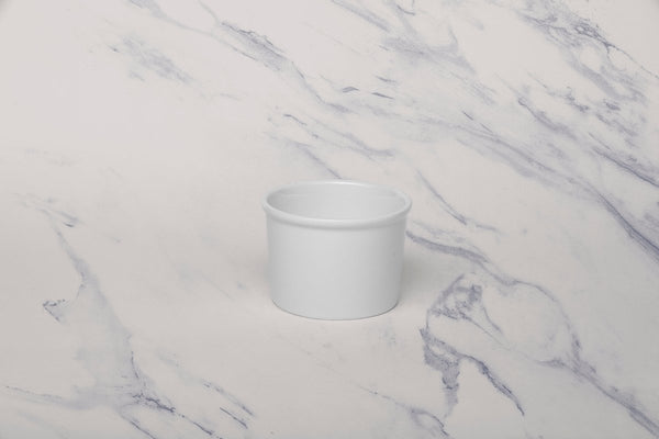 Ariane 5 2/5 Oz Slow Fast - Warm White Porcelain Ice Cream Cup - 6/Case (AOTARN000042016) - iFoodservice Online
