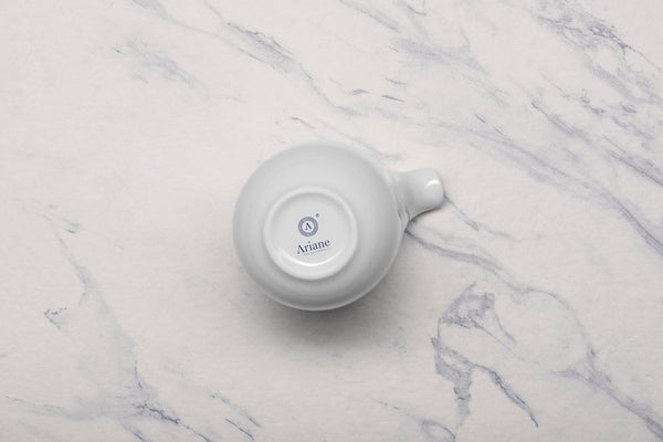 Ariane 5 Oz Vital Coupe - Warm White Porcelain Coupe Creamer Without Handle - 12/Case (AVCARN000065015) - iFoodservice Online