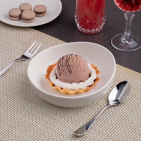 Ariane 8 1/4" Vital Coupe - Warm White Porcelain Coupe Bowl - 4/Case (AVCARN000022021) - iFoodservice Online